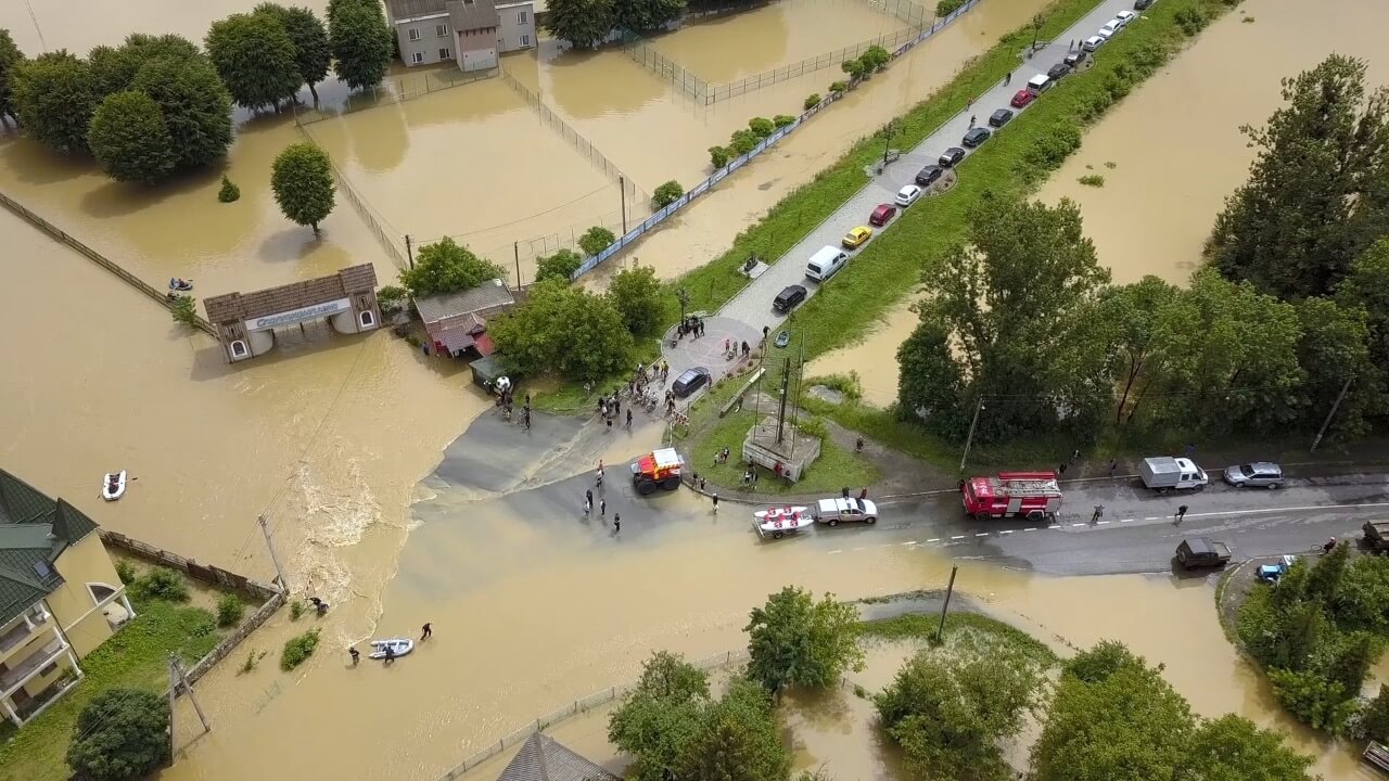 Illustratie overstroomd gebied